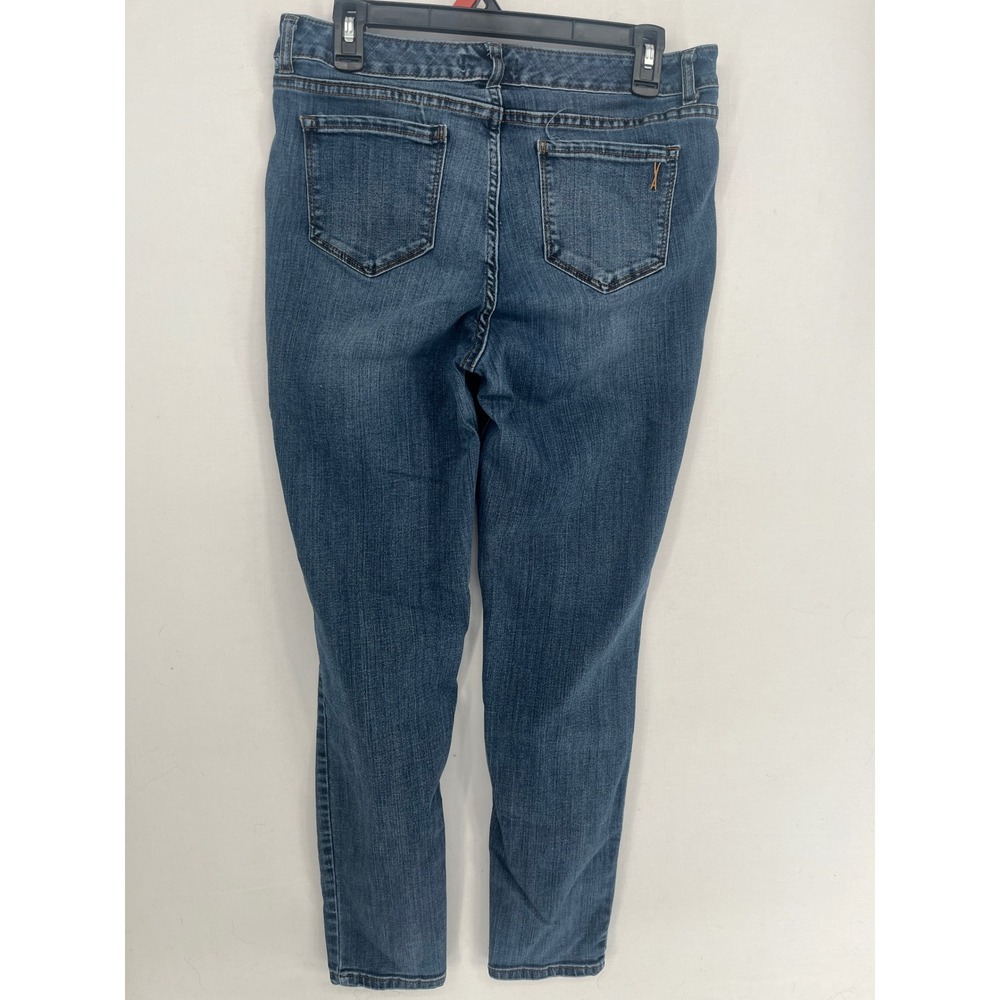 Vintage America Blues Skinny Jeans Womens 12R 31 Medium Wash Blue Denim Stretch - Picture 7 of 8